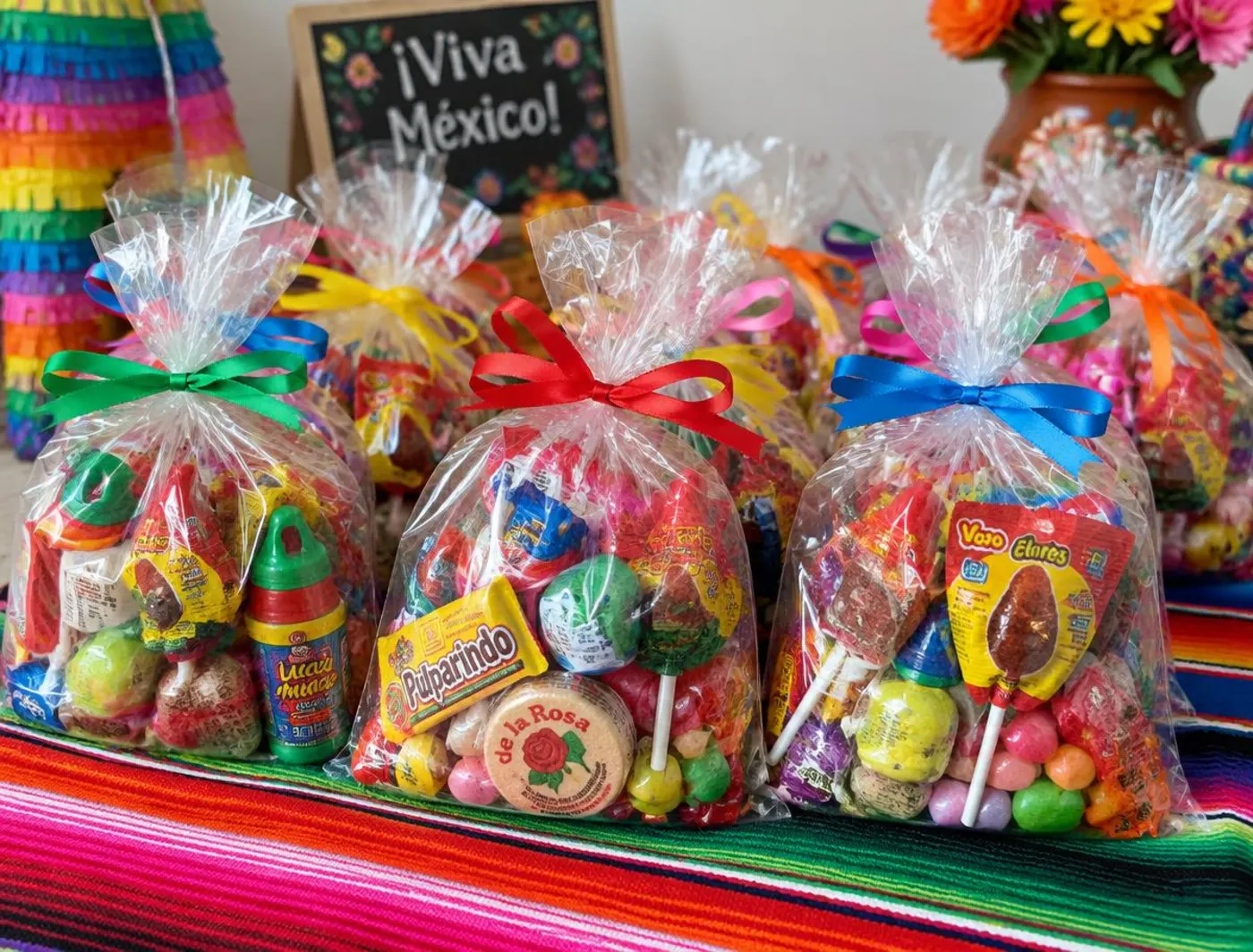 Bolsas de dulces para fiesta con listones